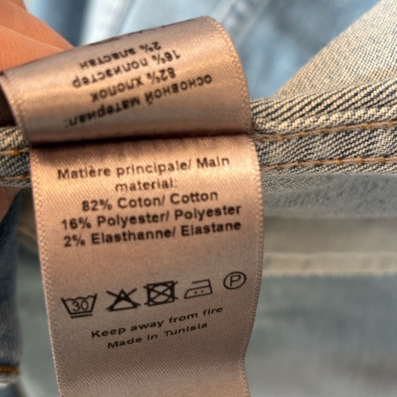 NWT Zadig & Voltaire Blue Jean Jacket with Gold 'Rock' Design - S - Picture 5 of 14